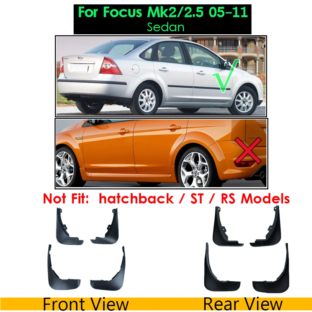 Durable Mud Flaps & Splash Guards for Sedans and Hatchbacks