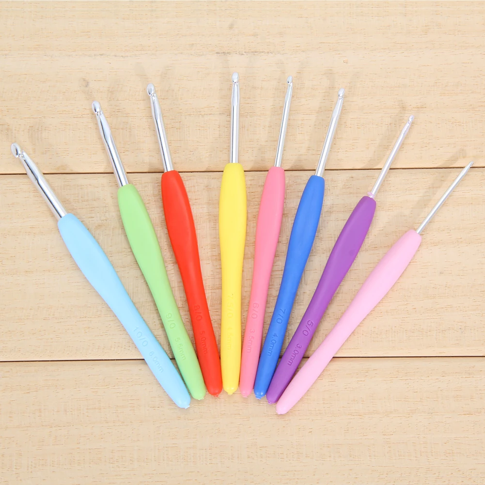 보관 케이스가 있는 뜨게 크로셰 키트, 크로셰 바늘 세트 액세서리, 초보자와 연인을 위한 DIY 수공예 예술 도구, 16 개