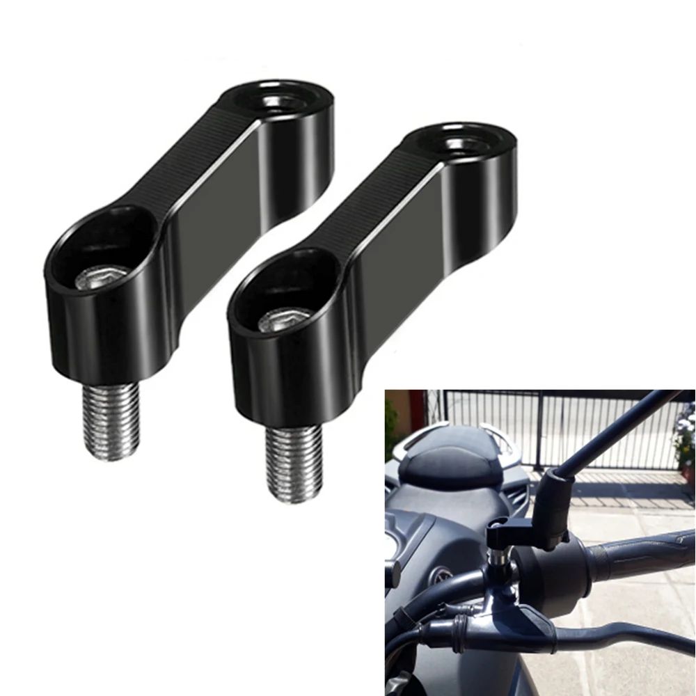 

8MM Motorcycle Rearview Mirrors Extension Riser Extend Adapter Mirror Extender Adapters Riser Supplies Rear View Base Mirrors