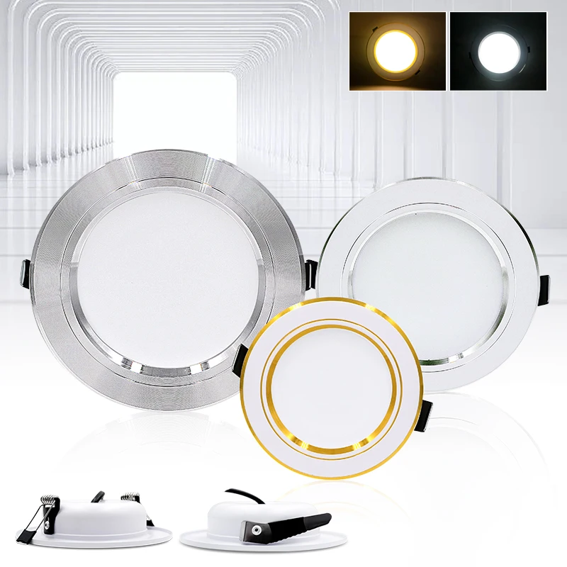 Led Downlight 220V 110V 5W 9W 12W 15W 18W DC12V 24V Round Recessed Ceiling Bathroom Lamps Living Room Light Home Indoor Lighting led ceiling light,led downlight