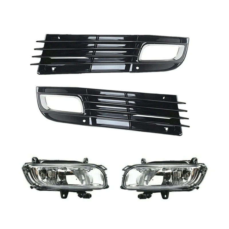 

Car Left Right Halogen Fog Lights Front Bumper Grille Cover For- A8 QUATTRO A8 D3 2008-2010 4E0941699B 4E0941700B