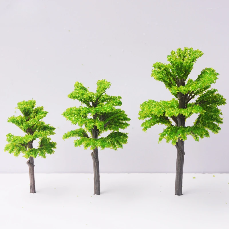 

10Pcs Miniature Model Landscape Miniature Simulation Pine Tree Sand Table Scene Plastic Trees Artificia Handmade Materials