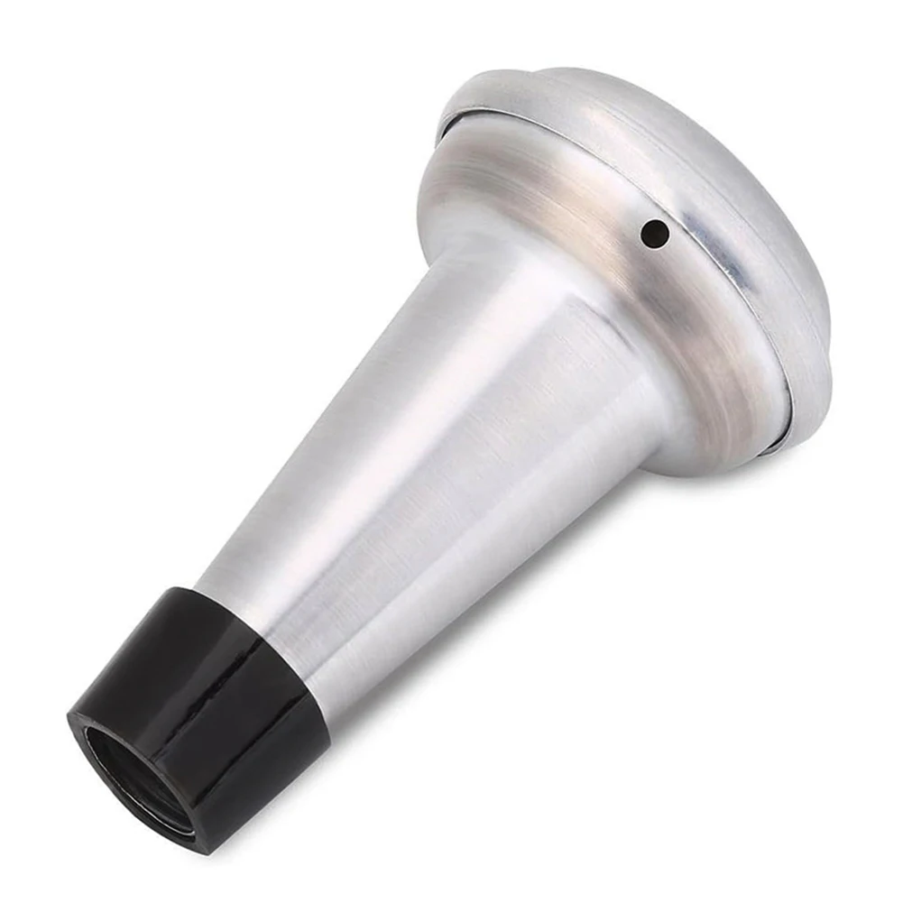 Trumpet Straight Mute Rubber Aluminum Alloy Trumpet Silencer Lightweight Mute for Stage Performance and Practice Purpose