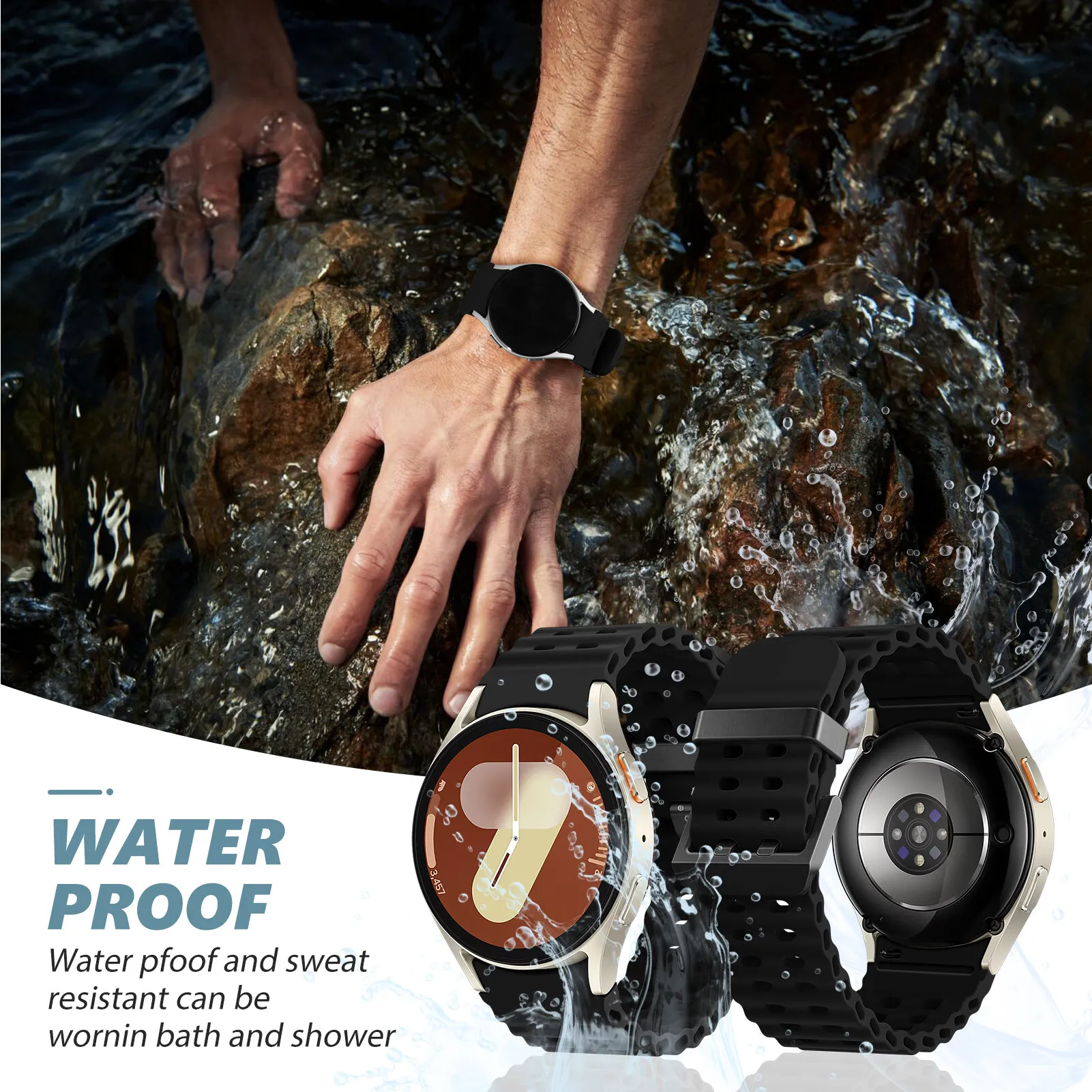 Enhanced Silicone Sport Bracelet Strap