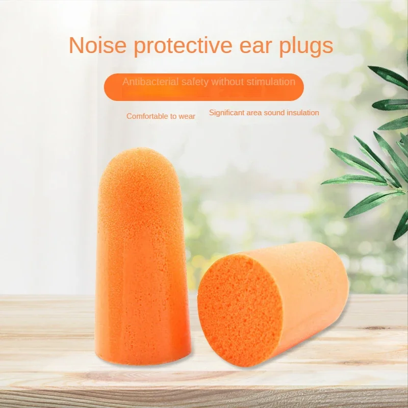 цена 100PCS/50 Pairs Comfort Earplug Noise Reduction Foam Soft Ear Plugs Noise Reduction Tapered Earplugs Protective for Sleep Travel