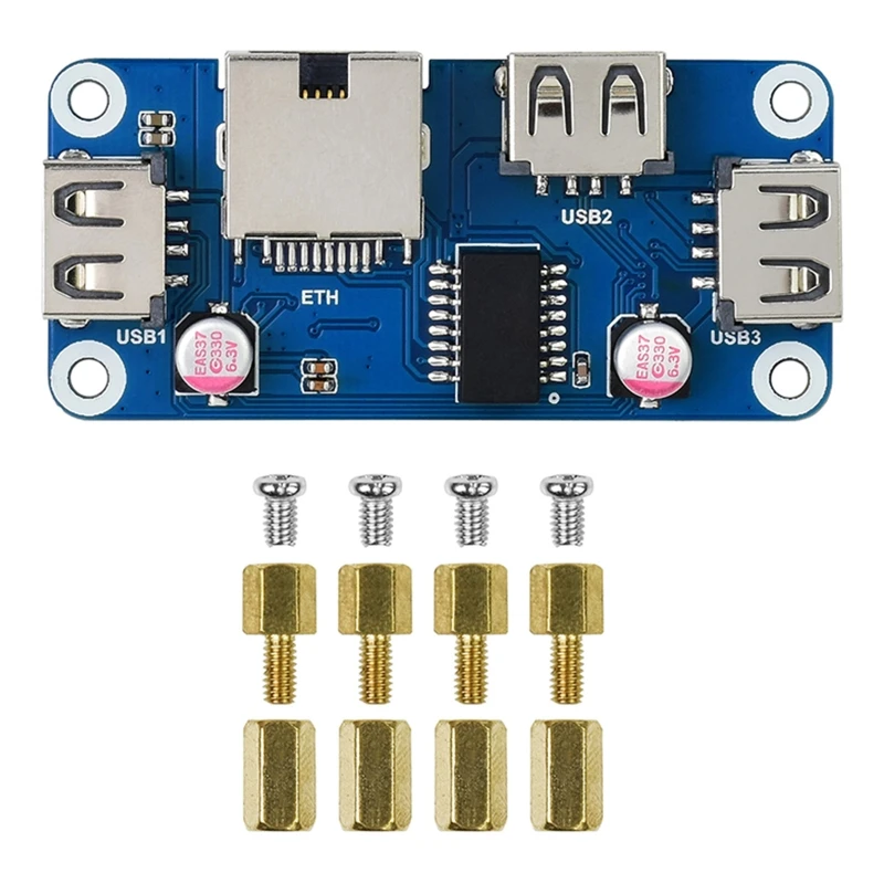 

PoE Ethernet/USB HUB Box for Raspberry Pi Zero/Zero W/Zero WH,Includes PoE/ETH/USB HUB HAT Board with 3X USB 2.0 Ports