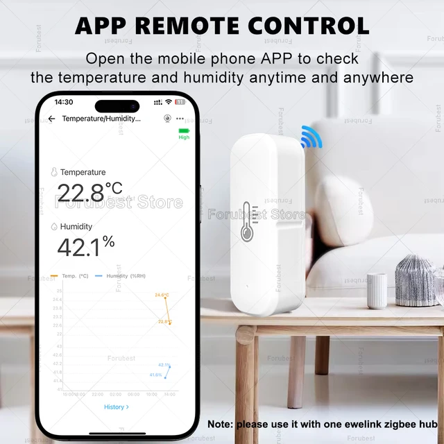 Zigbee Temperature And Humidity Sensor App Remote Monitor Smart Home Thermometer Detector For EWeLink ZigBee Bridge Alexa Alice 6