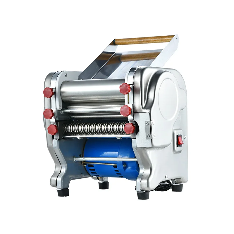 

China Stainless Steel Automatic Dough Roller Sheeter Machine Electric Dumpling Skin Noodle Cutter Pasta Maker Making Machine