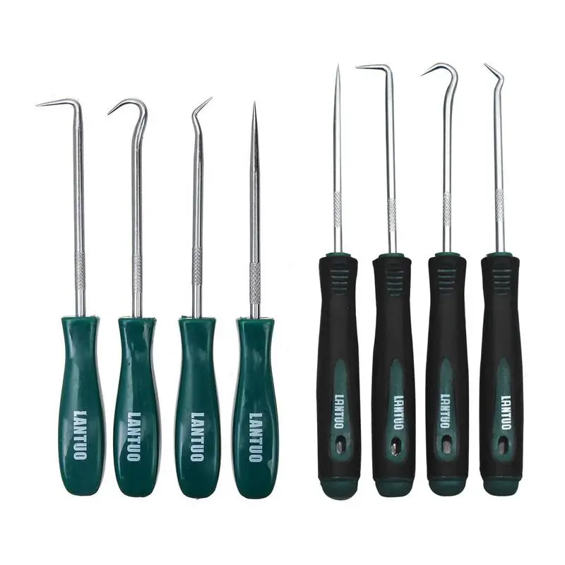 4Pcs 선택 및 후크 세트 자동차 자동 오일 씰 O 링 씰 가스켓 풀러 선택 오일 씰 스크류 드라이버 세트 자동차 자동 차량 선택 도구