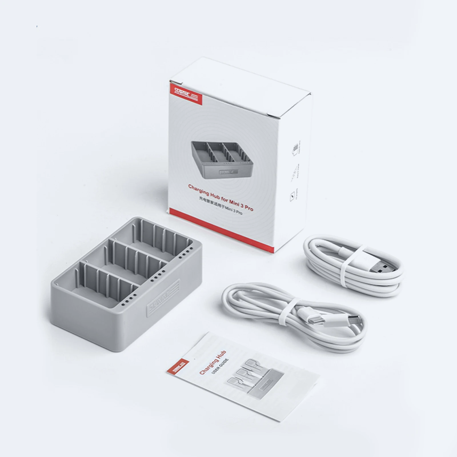 3 Solts Quick Charging Hub Dock 3 in 1 Battery Quick Charger Automatic Detection USB Charger Dock Accessories for DJI Mini 3 PRO