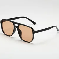 Gafas de sol Vintage para hombre y mujer, lentes de sol grandes, cuadradas, de marca de diseñador, Unisex, lentes negros, gafas de sol para hombre y mujer UV400 - Imagen 5