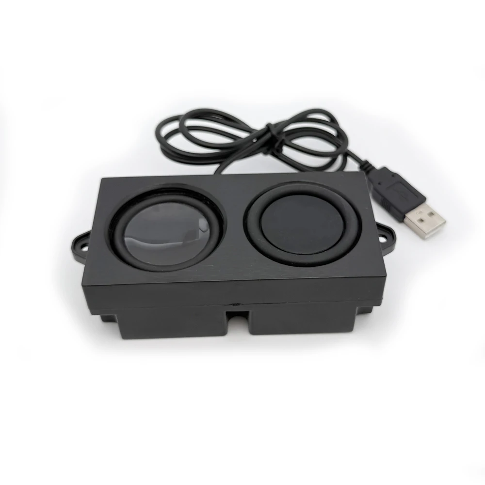Compact 5W USB Laptop Speakers with Built-in Sound Card and Woofer