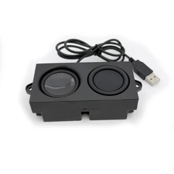 Compact 5W USB Laptop Speakers with Built - in Sound Card and Woofer (Black)