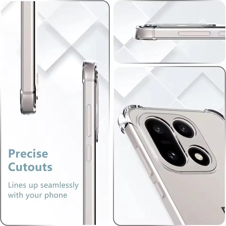 Shockproof Silicone Clear Phone Case with Airbag Protection