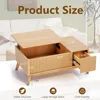 Mid Century Modern Coffee Table,Farmhouse Wooden Coffee Table for Living Room,Rising Pull Up Coffee Table 2
