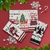 5-pack oblique month three-star Christmas towel, quick drying, absorbent, no fading, no shedding of hair, no shedding of fluff, 2