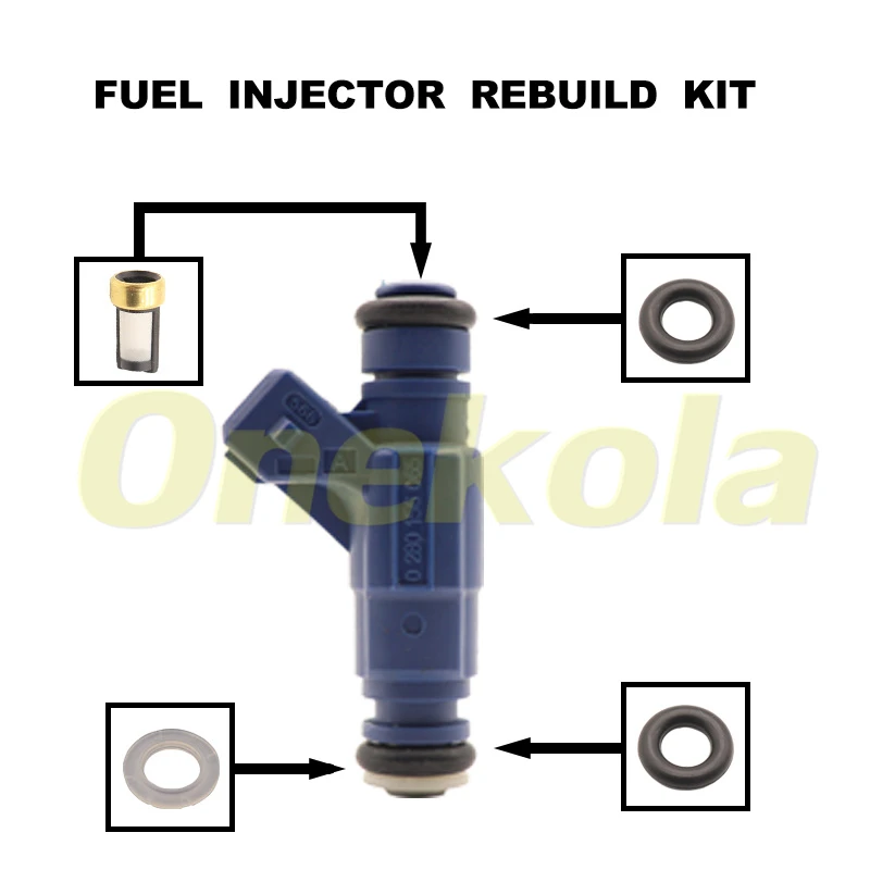 

Fuel Injector Service Repair Kit Filters Orings Seals Grommets for 2001-2006 Audi A4 1.8L turbo 06B133551M 0280156065