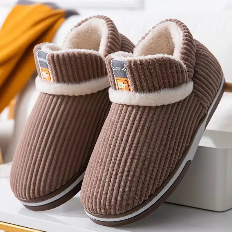 Men's Cozy Winter Fur-Lined House Slippers - true deals club