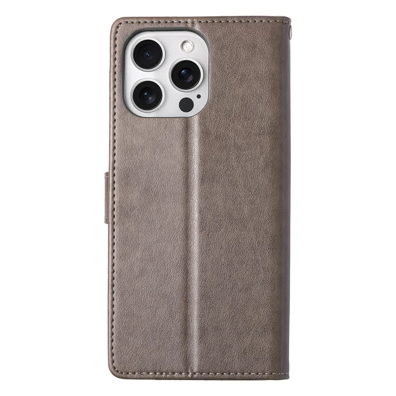 Vintage Floral Embossed Leather Wallet Phone Case with Card Slot