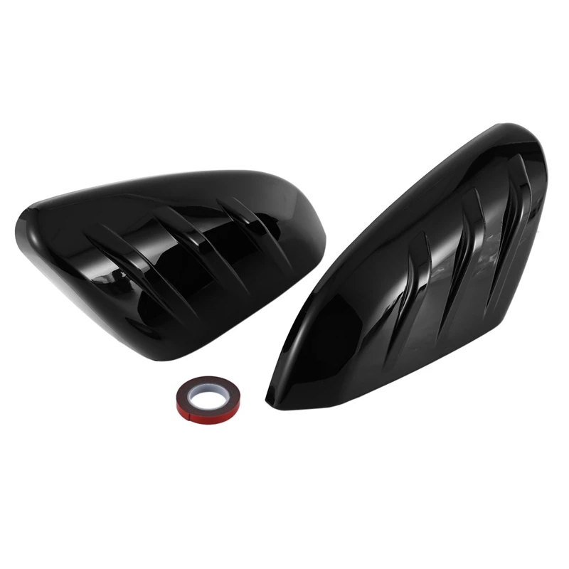 

6X Side Door Rearview Mirror Cover Trim Cap For Honda Civic 2016-2020 Gloss Black