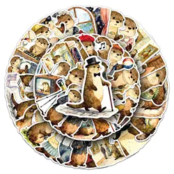 Cartoon Otter Stickers Set - Cute Animal Waterproof Decorative Stickers for Phone, Computer, and Stationery (50PCS)