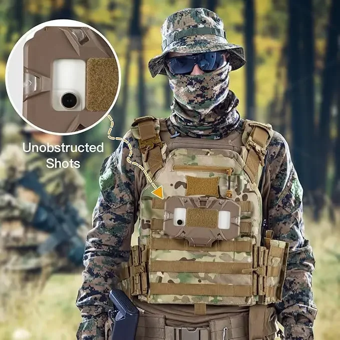 Molle Mounted Outdoor Military Fan Chest Hanging Field Chest Front Board Folding Navigation Tactical Vest Mobile Phone Stand