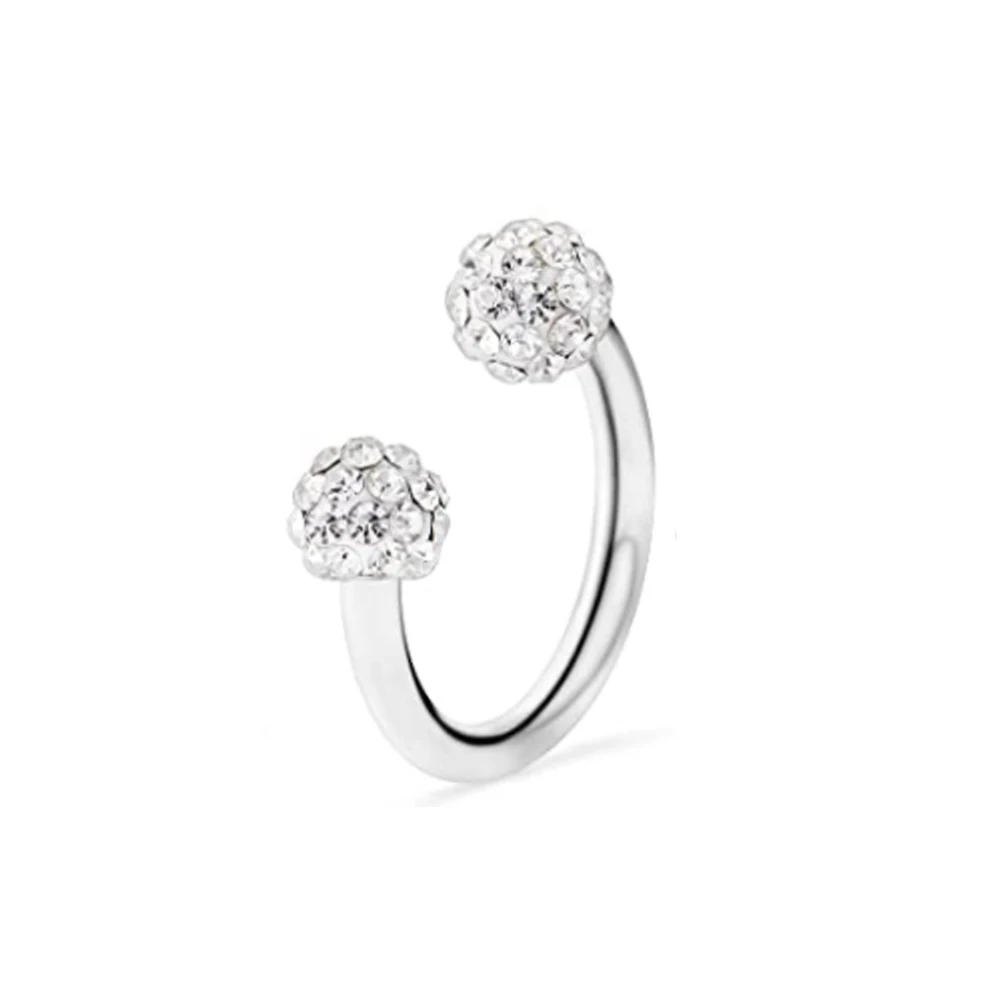 6Style Stainless Steel Opal Crystal CZ Ball Nose Septum Horseshoe Earring Eyebrow Lip Helix Tragus Cartilage Piercing Ring nose rings,piercing jewelry,body piercing earrings,ear piercing jewelry,metal jewelry,hoop earrings,body piercing jewelry,body jewelry
