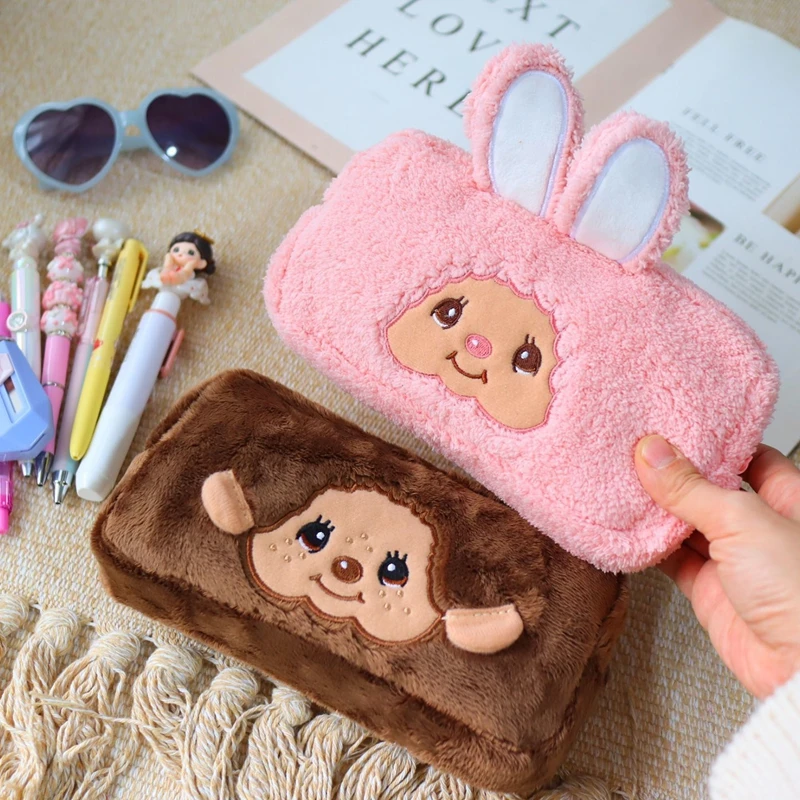 몬치치 수납가방 몬치치 메이크업 가방 대용량 펜슬 가방 휴대용 여행용 메이크업 파우치 몬치치