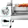 Steel Rotisserie Grill with Back Cover Guard, 25W Motor Small Pig Lamb Rotisserie Roaster, 37'' 2 in 1 BBQ Charcoal Rotisserie G 6