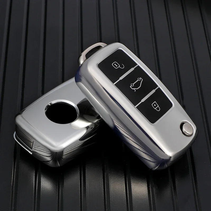 Car Key Shell Key Cover Case Holder Keychain for VW Volkswagen Polo Golf Passat Beetle Caddy T5 Up Eos Tiguan Jetta for Skoda Octavia A5