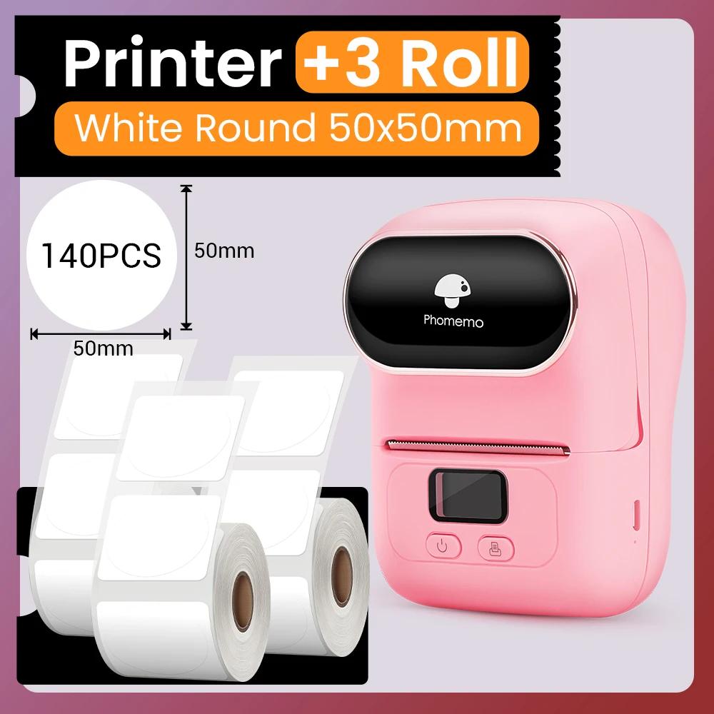 Phomemo M110 Self-Adhesive Label Maker Mini Printer Wireless Portable Phone Sticker Printer Machine for Cloth Jewelry Price Tag printer bluetooth mini Printers