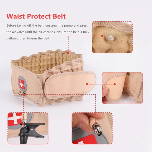 Inflatable waist belt lumbar disc herniation elderly traction belt supports lumbar decompression back pain belt 6