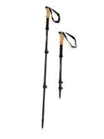 FX-Aluminum Alloy Outdoor Walking Stick with Cork Handle, 3 Section External Lock, Telescopic, Portable, Mountaineering, FSTAR 2