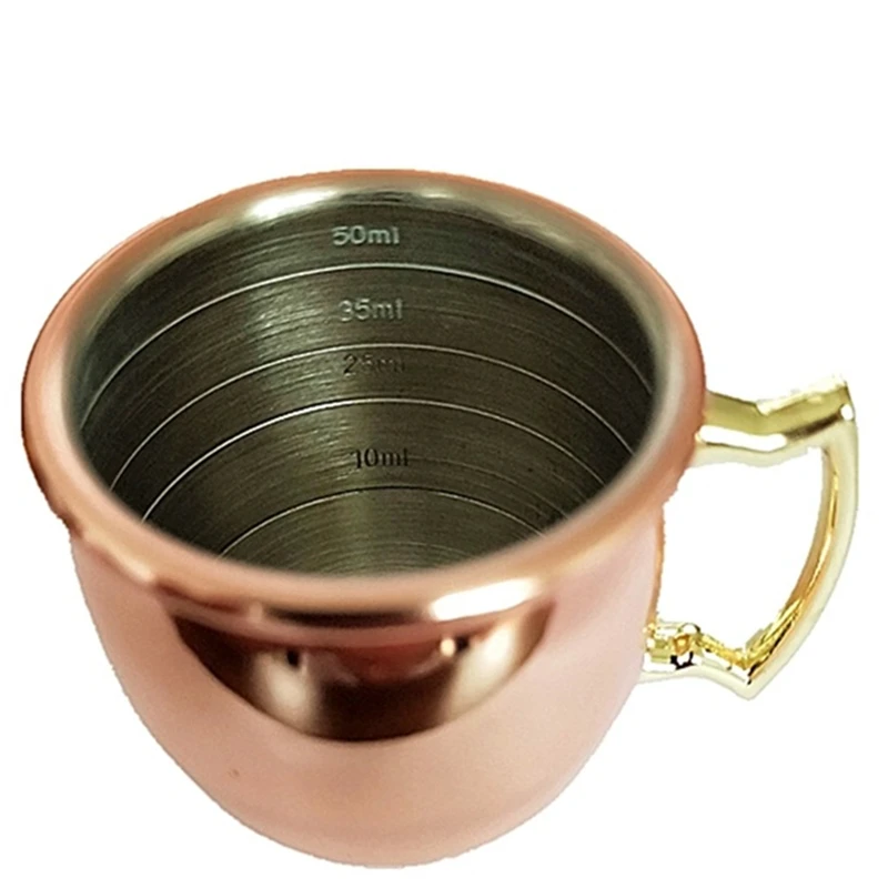 Description Picture 2 of item60ml Measuring Cup Tools Bar Measure Cocktail Jigger Copper Plated Bar Tools Bar Accessories