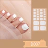 Harunouta Red Toe Semi-Cured Gel Nail Sticker Curing-free Wraps Adhesive Toenail Polish Strips Solid Color Full Cover Stickers 4