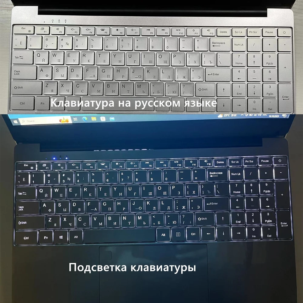 Russian keyboard 15.6 Inch DDR416GB RAM Max 2TB SSD Intel Celeron N5095  WiFi Business Office Online Class Notebook Window 10