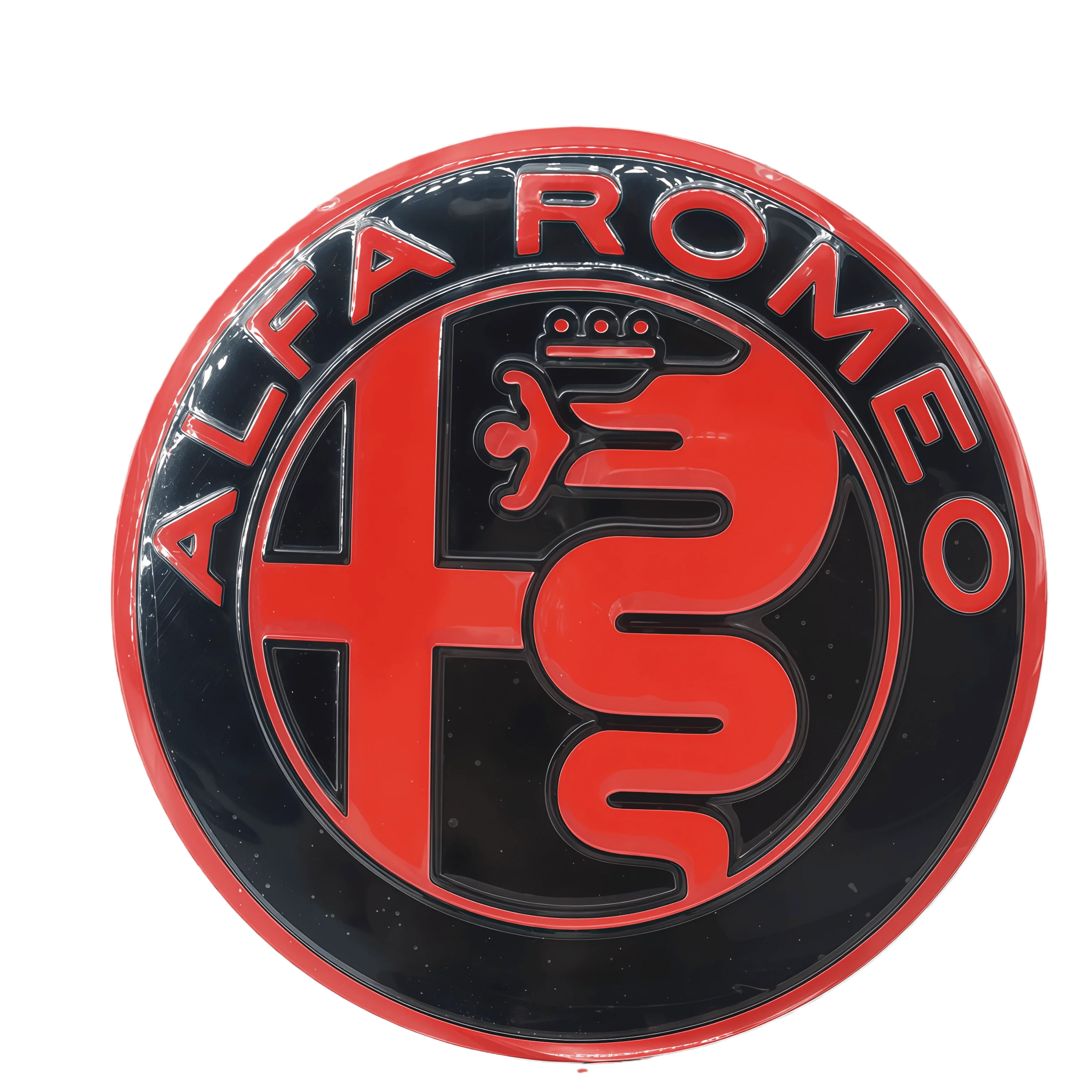 Alfa Romeo Quadrifoglio Stickers - Montage op de wielcentra naafdoppen