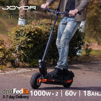 JOYOR S10-S-Z Monopattino elettrico pieghevole, Doppio motore da 1000W, Batteria da 60V 18Ah, Autonomia 75 km, Pneumatici Da 10 Pollic