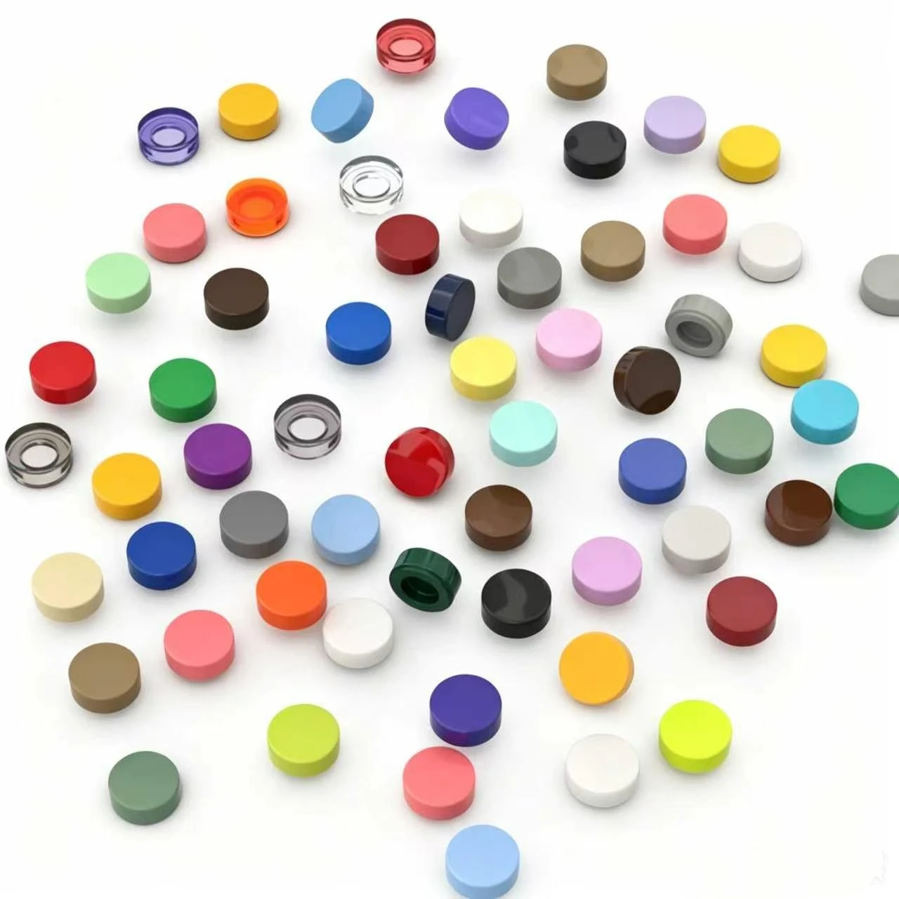 500-Piece Round Tile Set for Mosaic Art and Creative Building