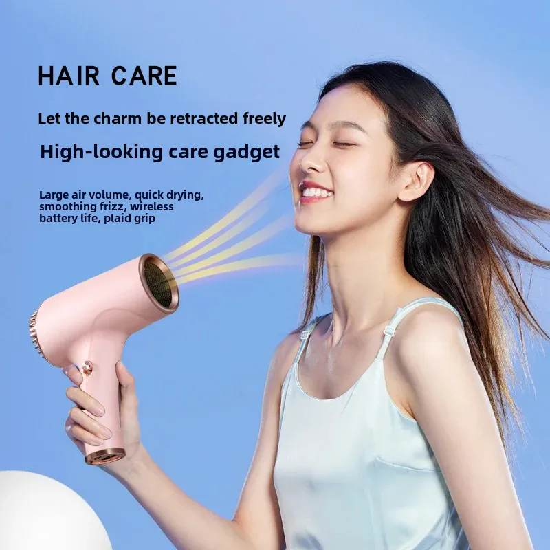 Portable Wireless High Power Hair Dryer Quick Drying Negative Ion Hair Protection Warm Cold Blow Dryer For Home Use,hair dryer,portable hair dryer