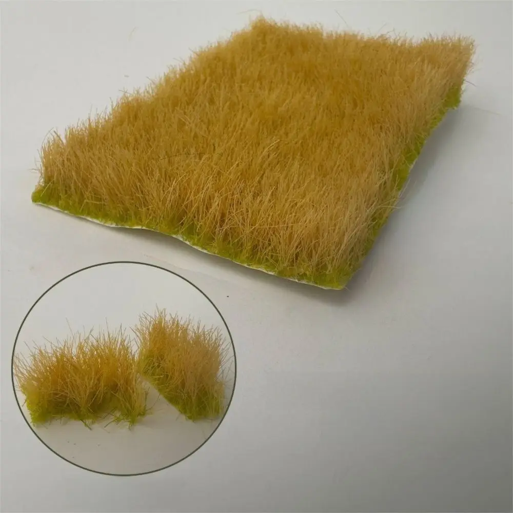 Height 12mm Artificial Grass Tufts Miniature Landscape Simulation Miniature Bushes Plant Farmland House Hand Tear