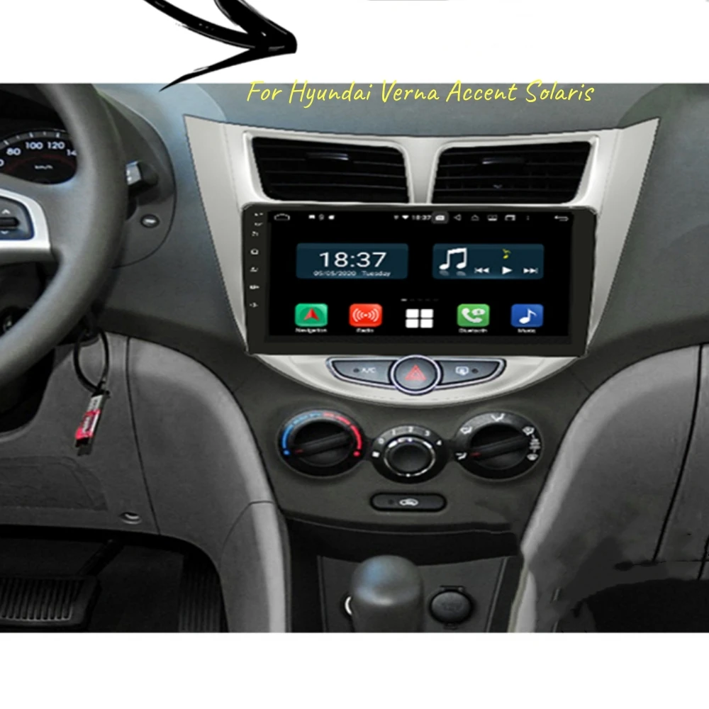 

128G For Hyundai Verna Accent Solaris 2011 2012 Android Car Radio Auto Gps Navigation Multimedia Player Audio Stereo DSP Carplay