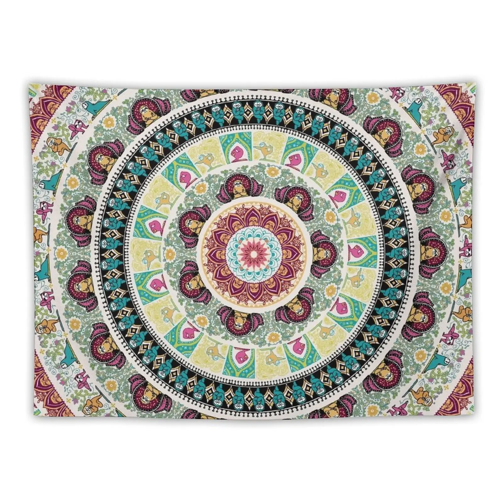 

Sloth Yoga Medallion Tapestry Hanging Wall Wall Tapestries Tapestry