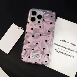 Custodia protettiva per telefono con pois a fiocco alla moda