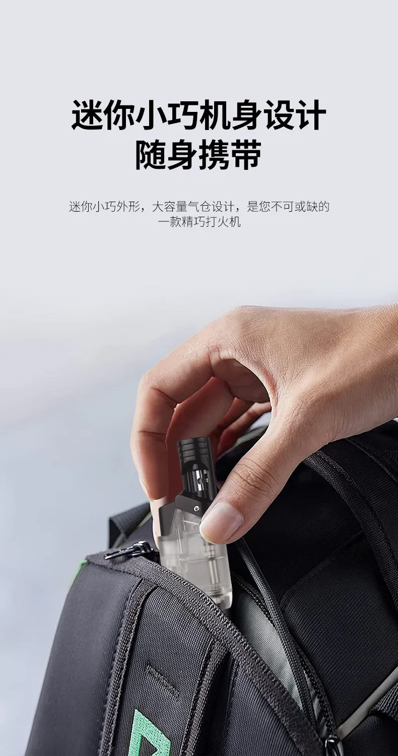 Description Picture 3 of itemHONEST Mini Welding Gun Windproof Jet Blue Fire Gas Lighter Large Capacity Oil Warehouse Outdoor Portable Cigar Lighters Smoking