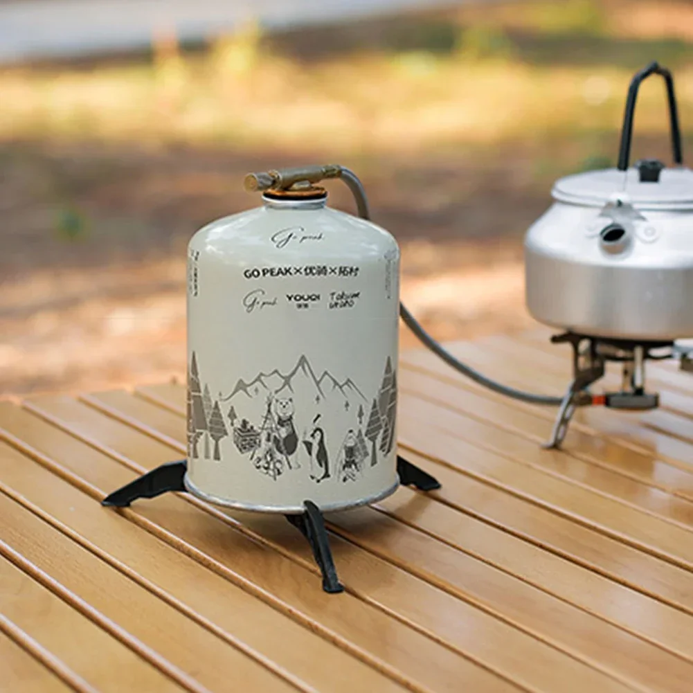 Nylon Gas Canister Stand Foldable Outdoor Gas Tank Bracket Camping Stove Bottle Stand Universal Tripod Folding Canister Stand Image 9