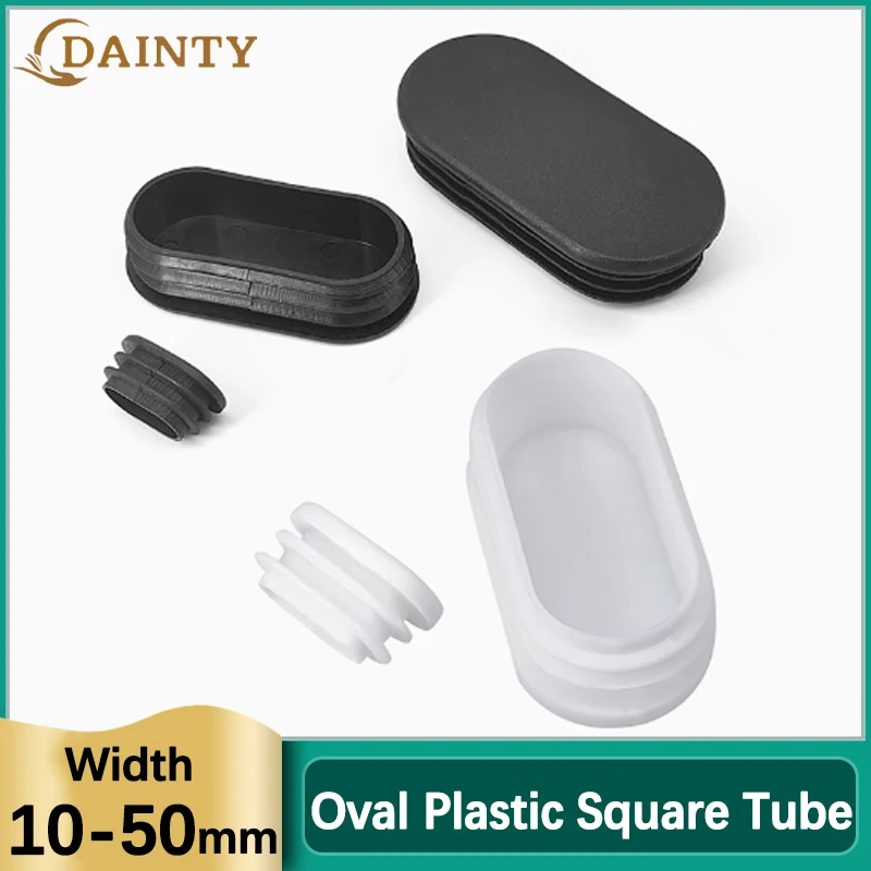 Oval Oblong Tubes End Caps Elliptical Plastic Square Tube Pads Inserts Table Feet Chair Plastic Dust Plug Pipe Inserts