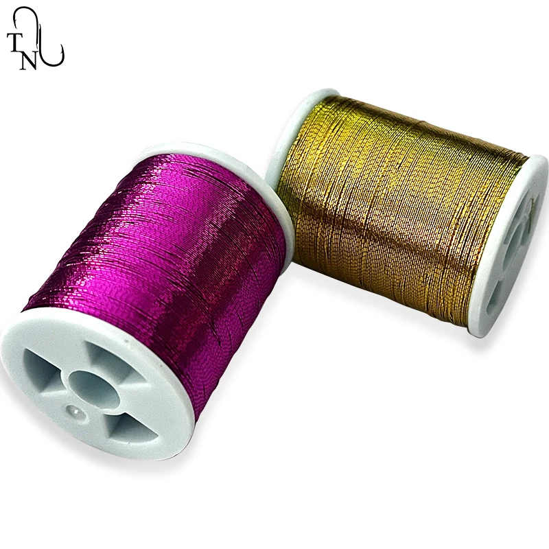 TN01 0.28mm 0.22mm100 Yards Fishing Rod Guide Wrapping Thread Repair Component  DIY  NCP metallic fluorecent Rod Building Thread 3
