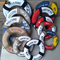 20-40cm Welcome Aboard Nautical Life Lifebuoy Ring Boat Wall Hanging Mediterranean Style Bar Window Background Wall Home Decor 1