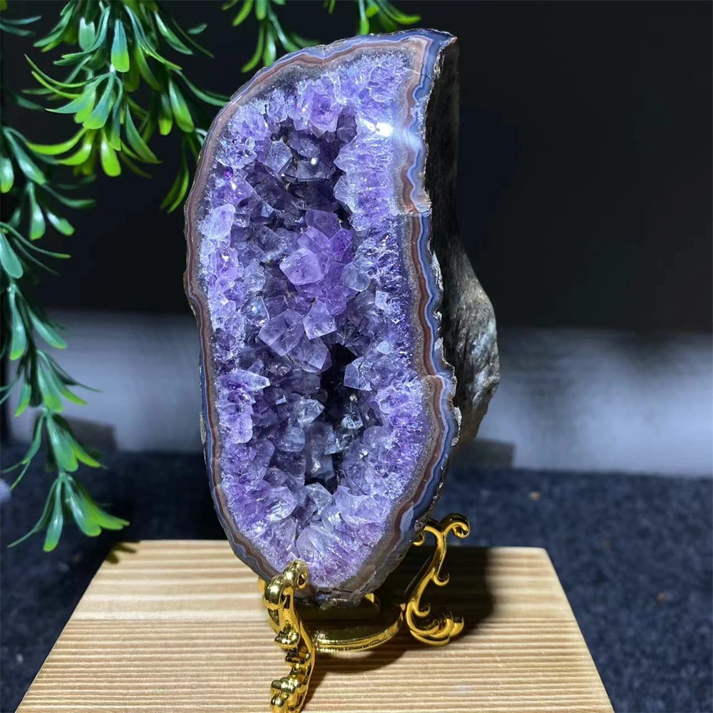Agate Amethyst Specimen Cluster Stone Quartz Minerals Healing Living Gemstone Reiki Geode Room Decoration Indie Home Aquarium 4